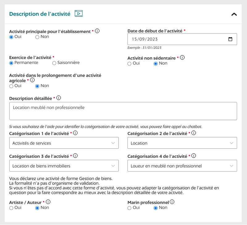 Description de l&#x27;activité - INPI