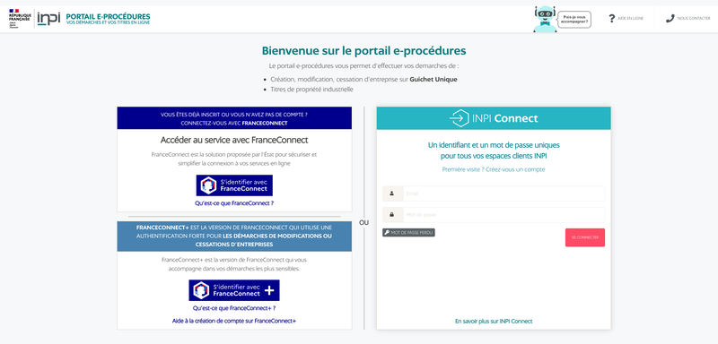 portail e-procédures INPI