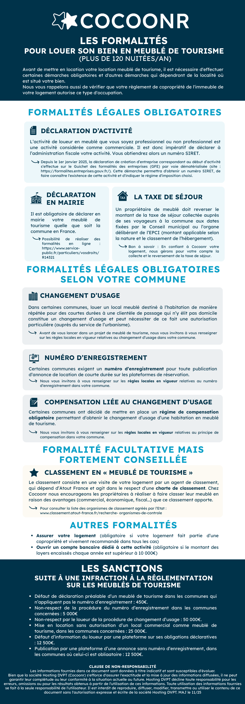 Déclaration - Les formalités pour louer son bien en meuble de tourisme